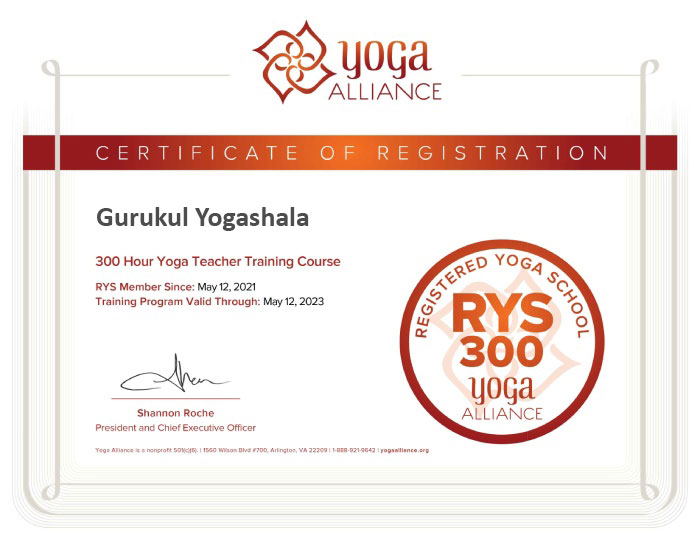 RYS 300 Yoga Alliance