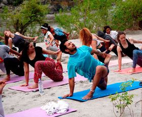 Yoga Teacher Training in Rishikesh Outdoor Yoga Class