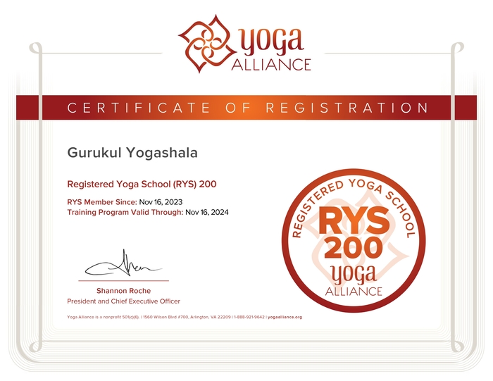 YOGA ALLIANCE U.S.A Certification